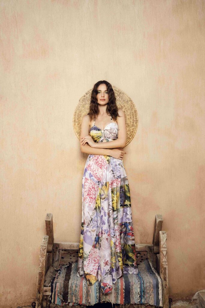 Amany El Cherif's 2023 Artistic Dress for women, draped elegantly.